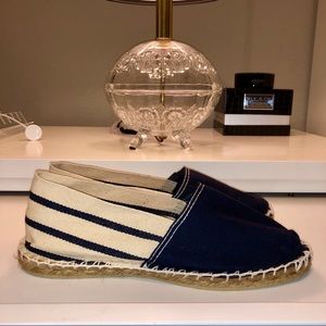 ✨ Striped Cream/Navy Espadrille Flats ✨